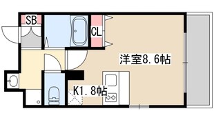 プレサンス三宮花時計前の物件間取画像